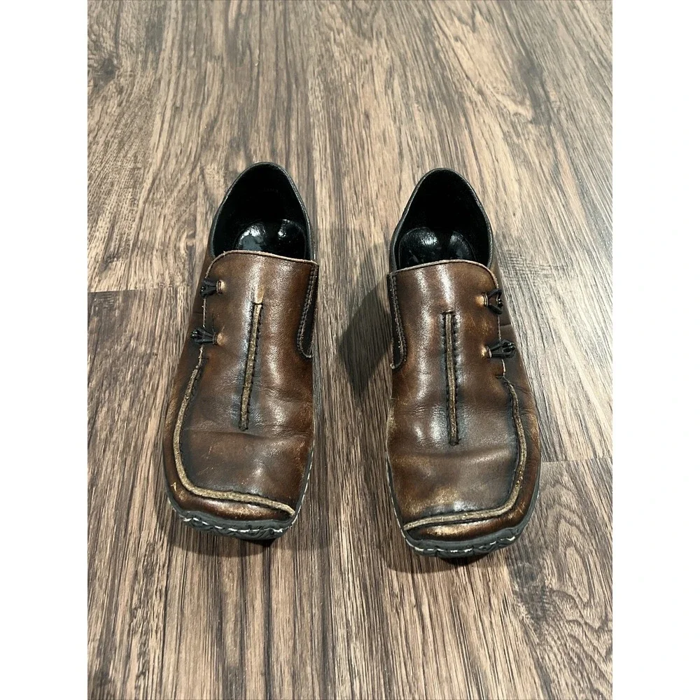 Rieker Celia Leather Walking Shoes Anti stress Womens Size 8.5 Brown